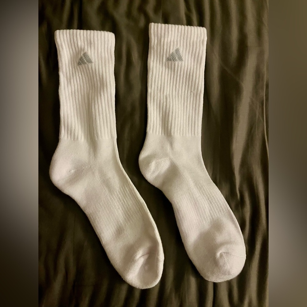 2 Pair of White Adidas Socks